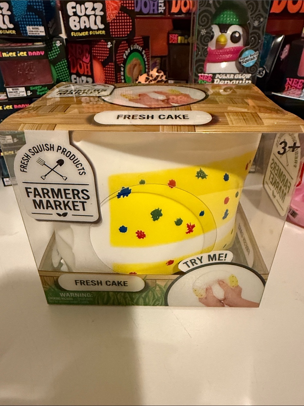 Farmers Market Fresh Cake Squishy Toy - White & Yellow